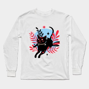 Mystery Black Cat Long Sleeve T-Shirt